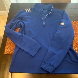 Adidas Golf Men's 3-Stripe Midweight 1/4-Zip Layering Pullover, size M , NWOT